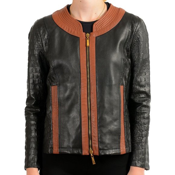 Just Cavalli Women's Perforated Leather Jacket